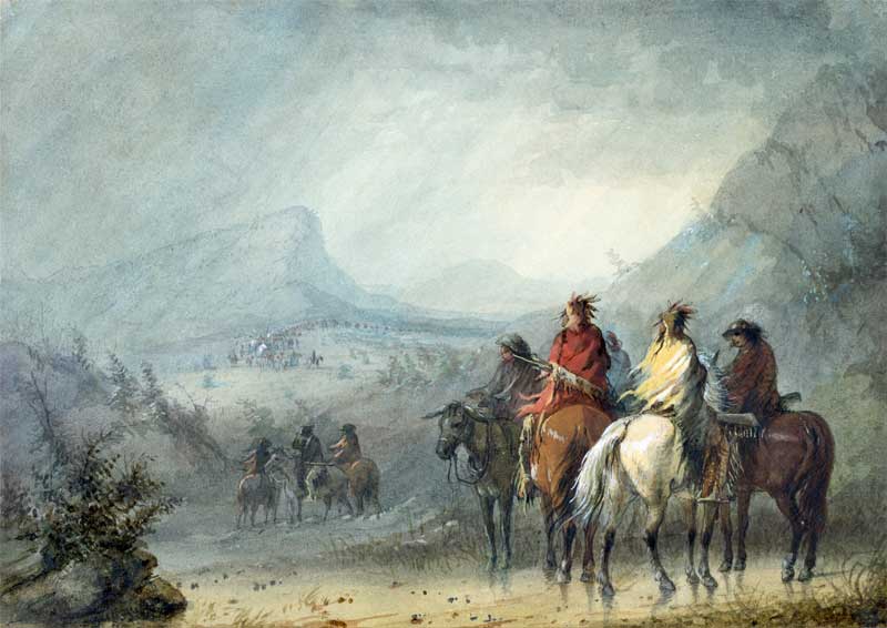 Storm: Waiting for the Caravan. Alfred Jacob Miller
