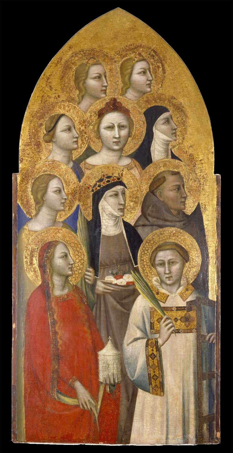 Saints and Angels. Allegretto Nuzi