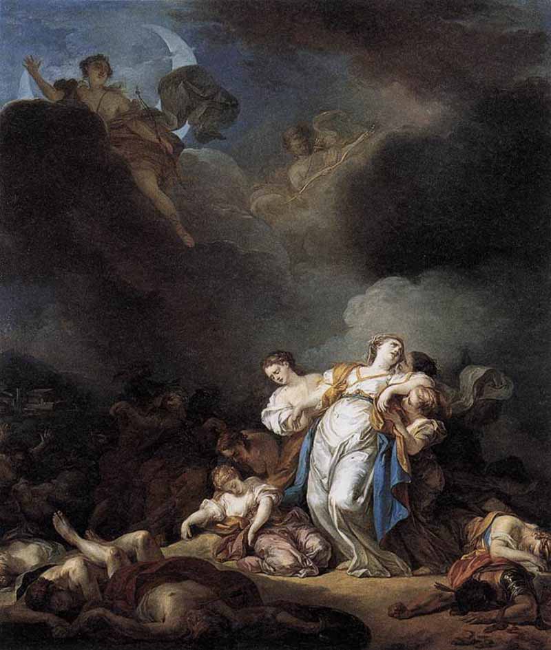 Apollo and Diana Attacking Niobe and her Children. Anicet-Charles-Gabriel Lemonnier