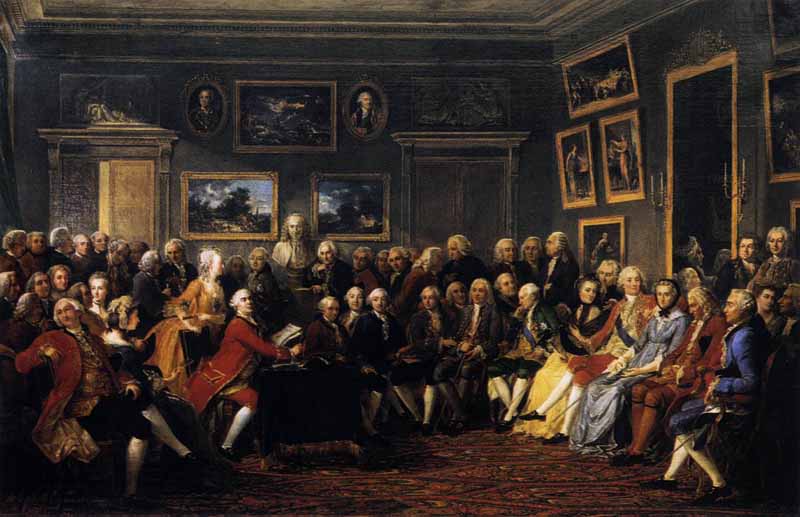 In the Salon of Madame Geoffrin in 1755. Anicet-Charles-Gabriel Lemonnier