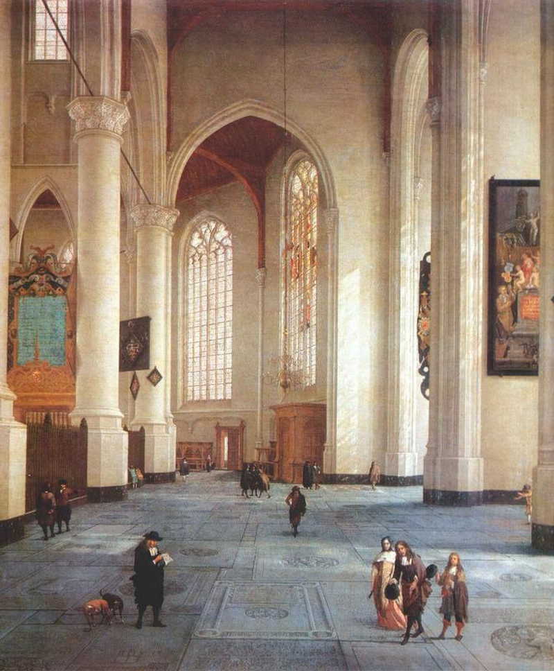 Interior of the St Laurenskerk in Rotterdam, Anthonie de Lorme