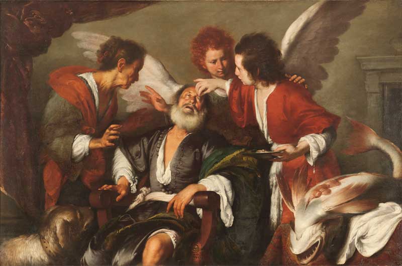 Tobias Curing His Fathers Blindness. Bernardo Strozzi