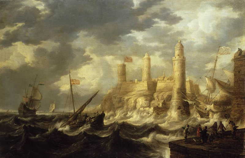 Fortified Harbour  . Bonaventura Peeters