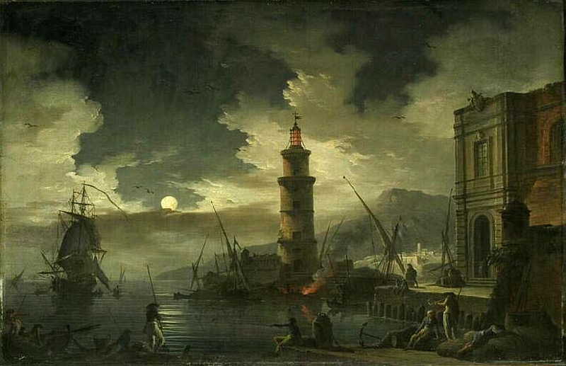 Night sea. Charles François Lacroix de Marseille