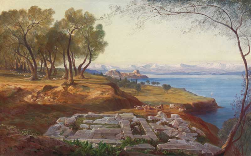 Corfu from Ascension, Edward Lear