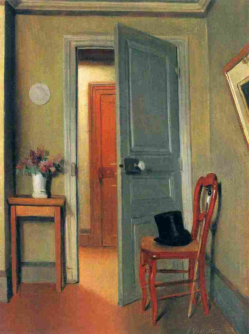 The Visit or The Top Hat, Interior, Felix Vallotton