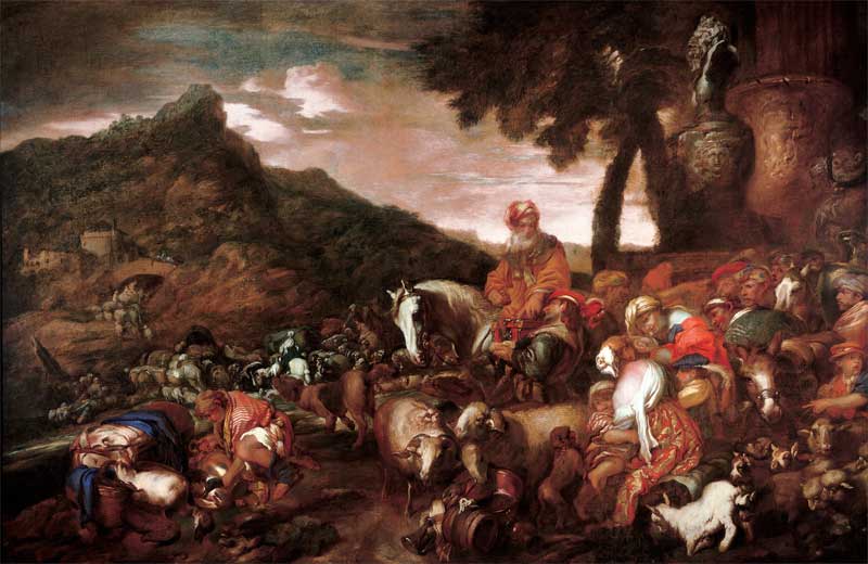 Journey of the Family of Abraham . Giovanni Benedetto Castiglione