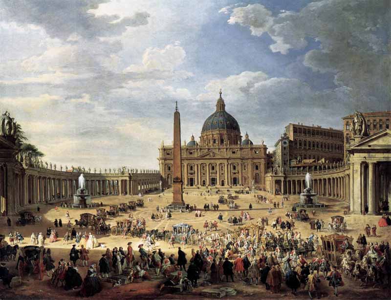 Departure of the Duc de Choiseul from the Piazza di San Pietro. Giovanni Paolo Pannini