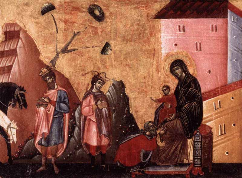 Adoration of the Magi. Guido da Siena
