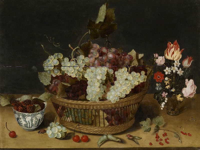 Still Life with Chinese Bowl and Vase of Flowers, Isaak Soreau