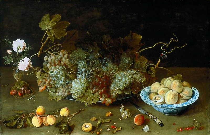 Still-Life with Grapes on a Platter, Isaak Soreau