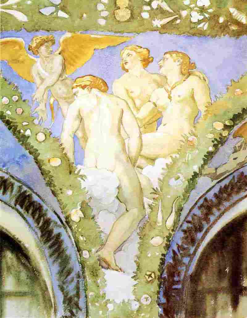 Three Nudes with Cupid, John Singer Sargent