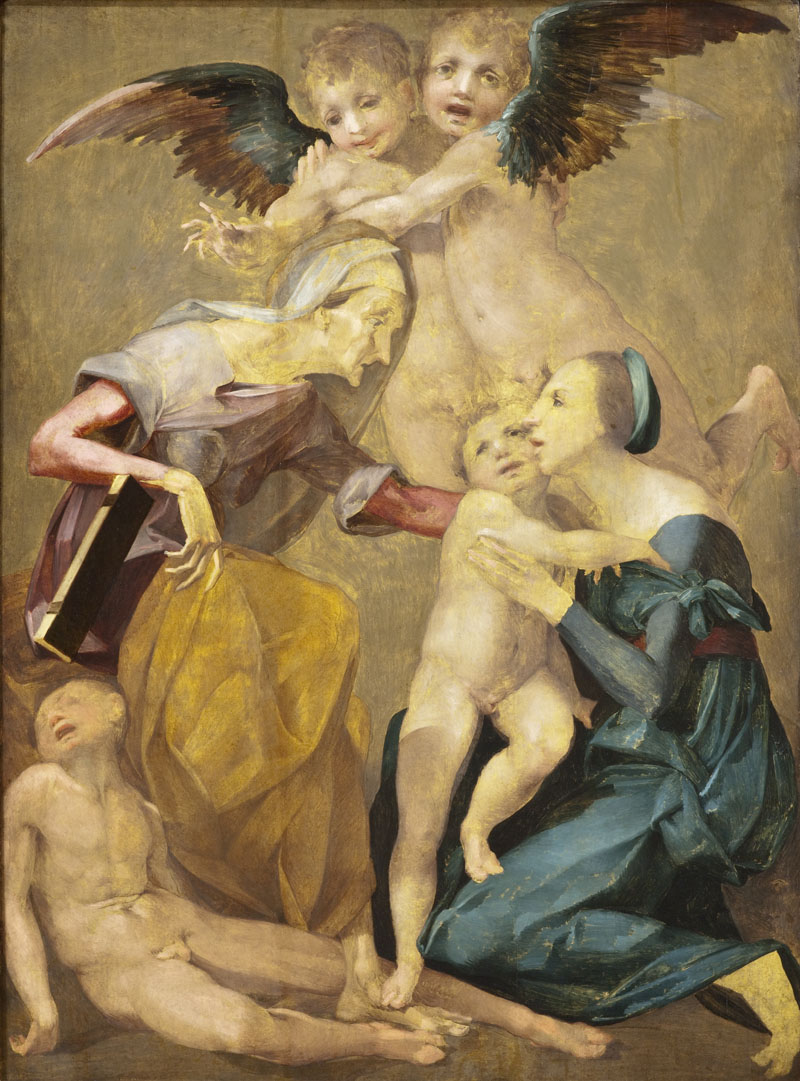 Allegory of Salvation with the Virgin and Christ Child, St. Elizabeth, the Young St. John the Baptist and Two Angels. Rosso Fiorentino