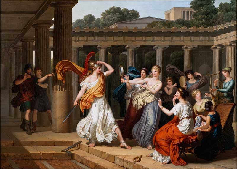 Odysseus recognises Achilles amongst the daughters of Lycomedes. Louis Gauffie