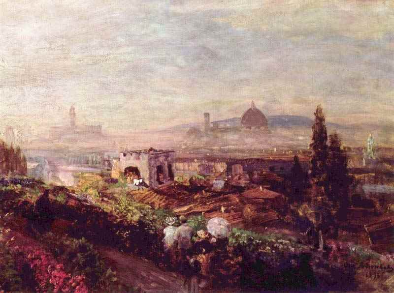 View of Florence, Oswald Achenbach