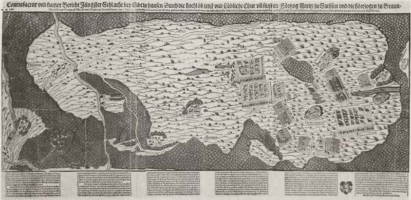 The battle at Sievershausen between the Duke Moritz of Saxony and the Dukes of Brunswick and Brandenburg , 9 July 1553, Hans Adam