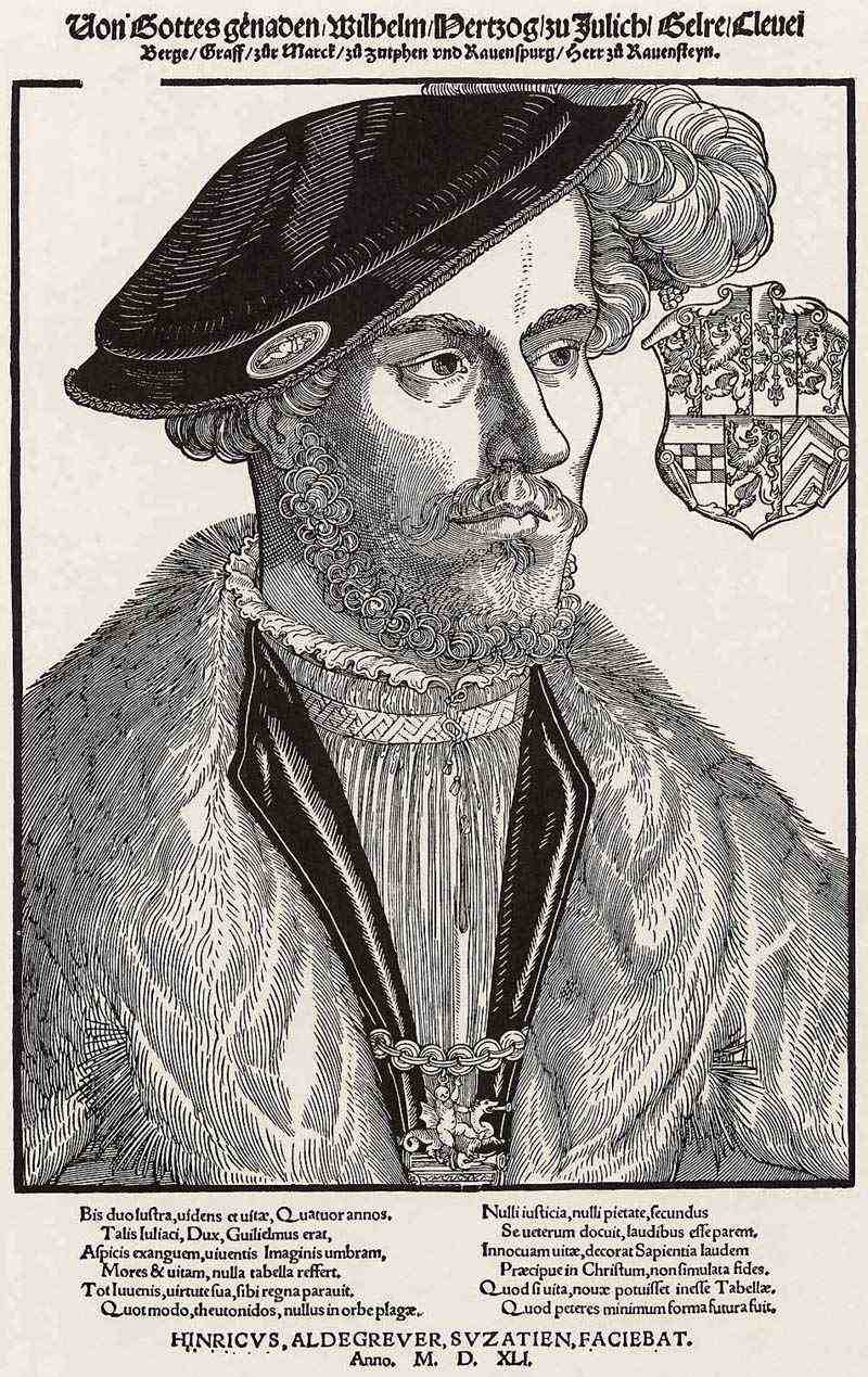 Portrait of the Duke William of Jülich-Cleves, Heinrich Aldegrever