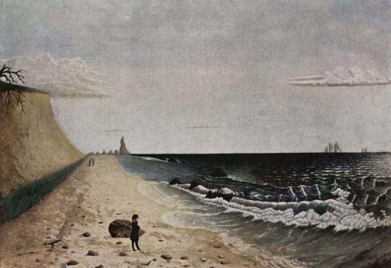 Meditation at the seashore, American painter around 1850