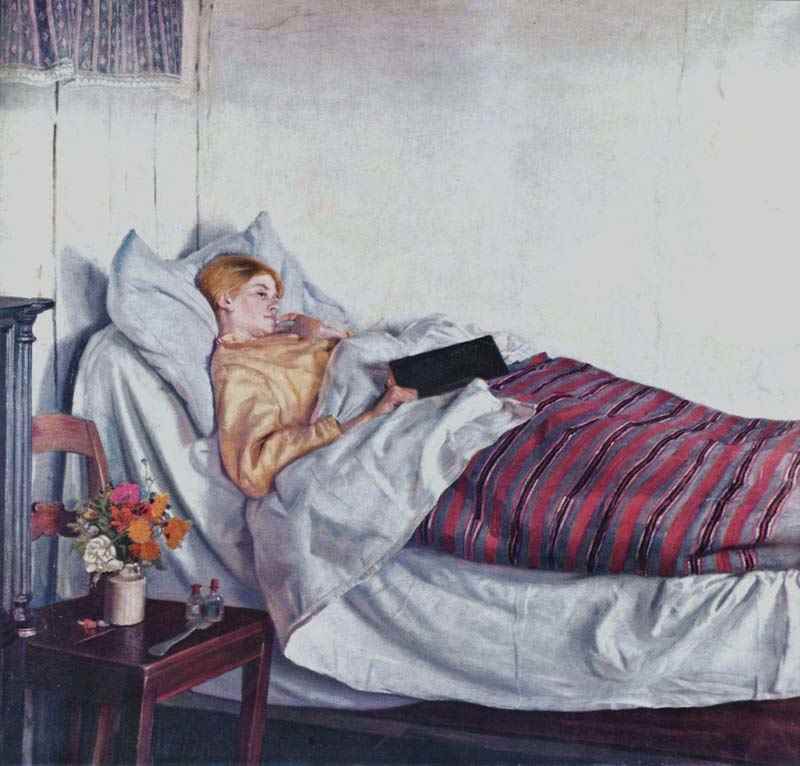 The sick girl, Michael Ancher