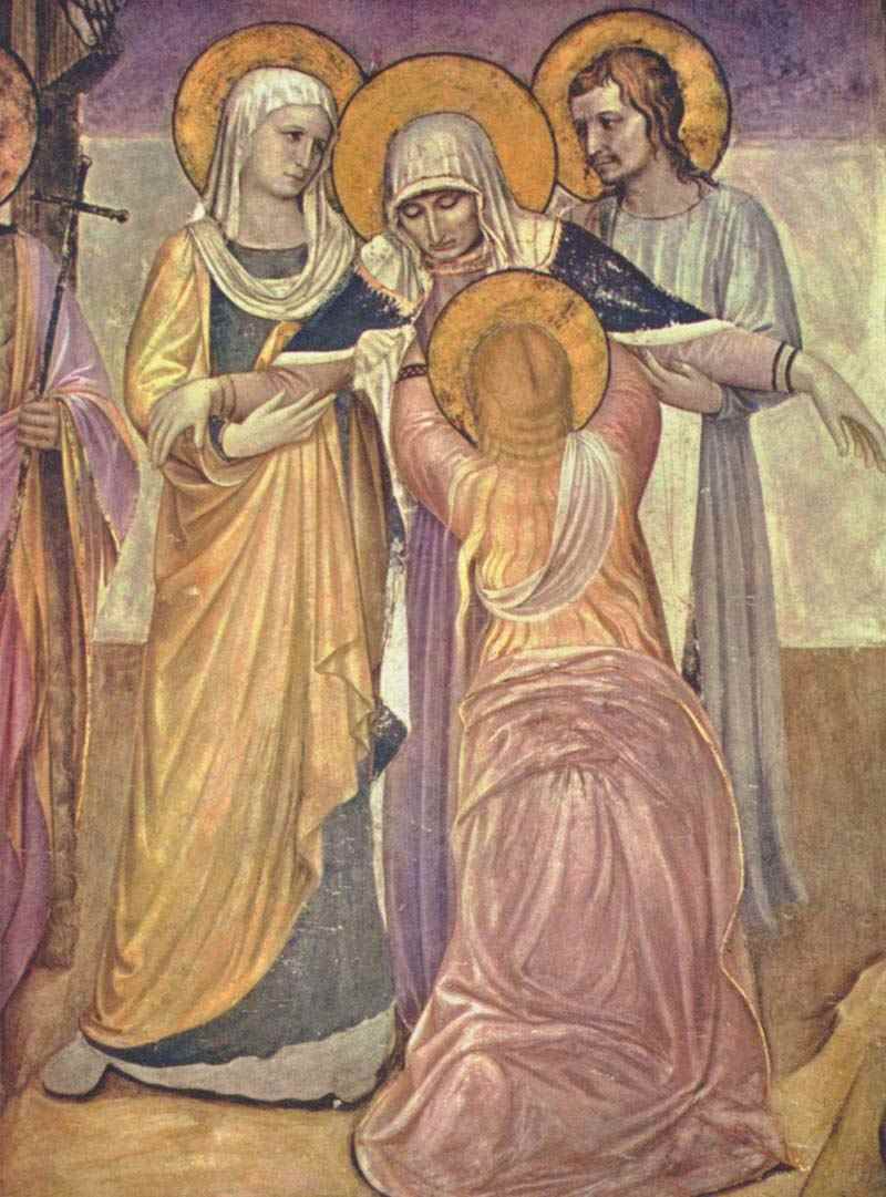 Crucifixion: The Marys, detail, Fra Angelico