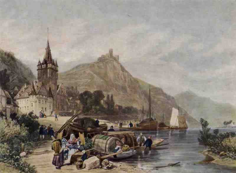Bernkastel-Kues, view the Moselle. James Duffield Harding