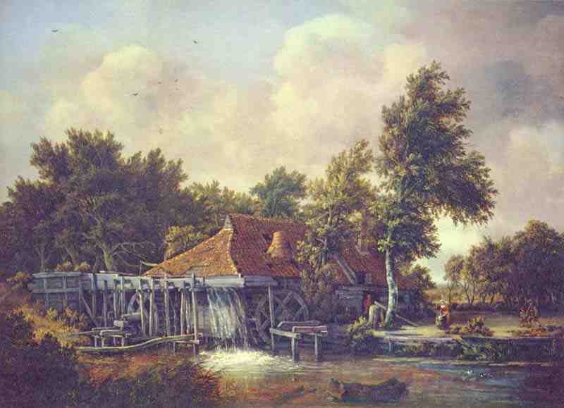 Watermill, Meindert Hobbema