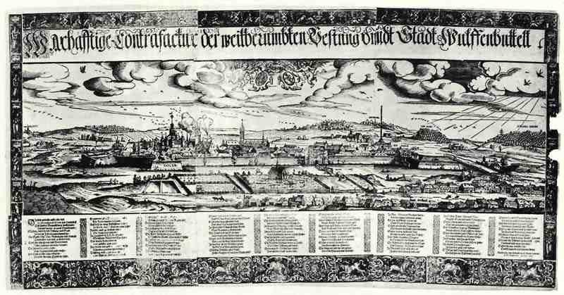 View of the famous fortified town of Wolfenbüttel. Elias Holwein