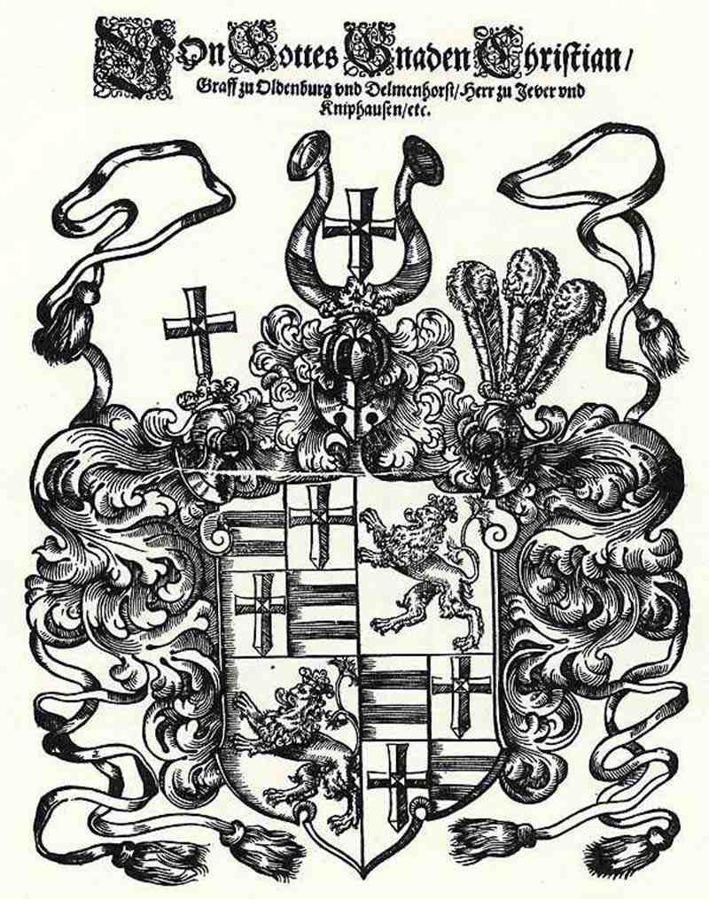 Arms of Count Anthon Gunther von Oldenburg. Elias Holwein