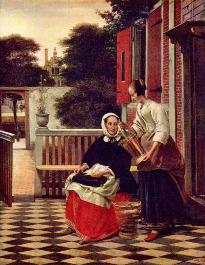 Lady and servant. Pieter de Hooch