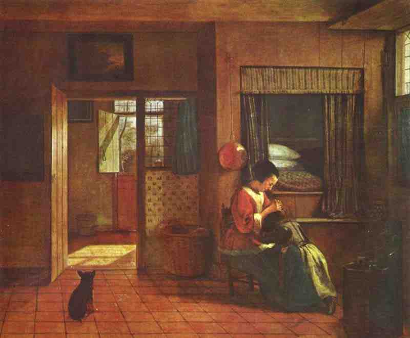Maternal duties, Pieter de Hooch