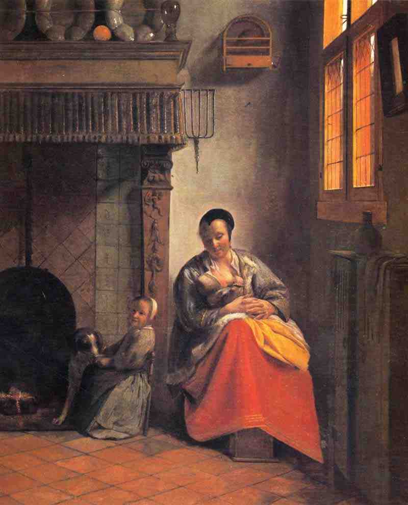 Nursing mother. Pieter de Hooch
