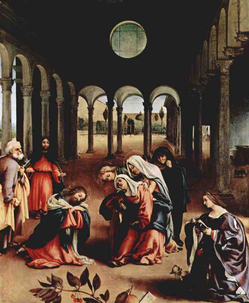 Christ's Farewell to Mary. Lorenzo Lotto