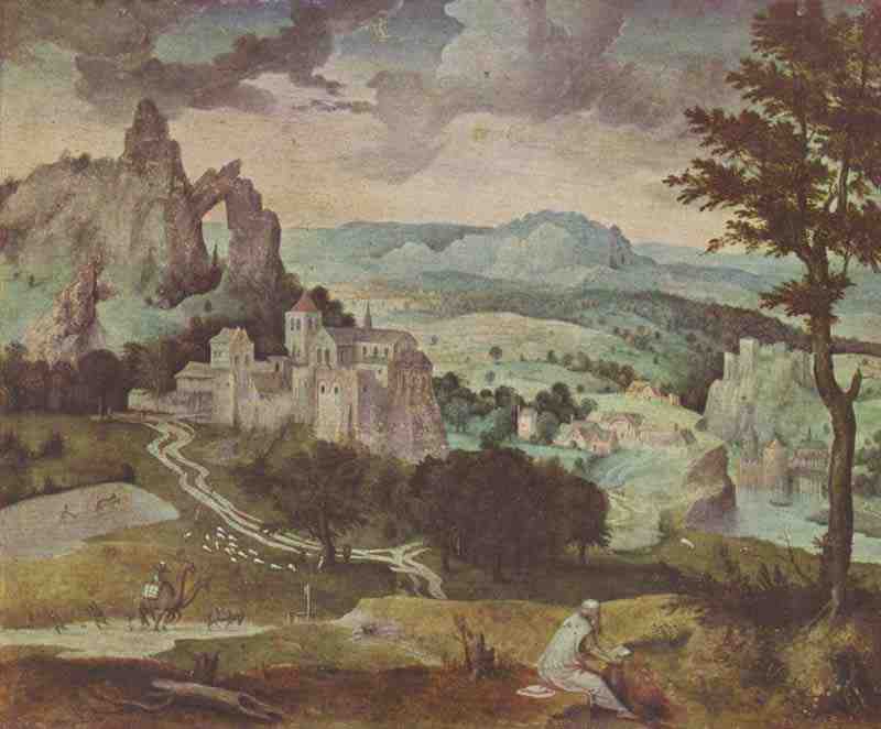 St. Jerome in a landscape. Cornelis Massys