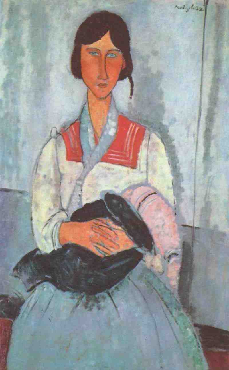 Gypsy woman with child, Amedeo Clemente Modigliani