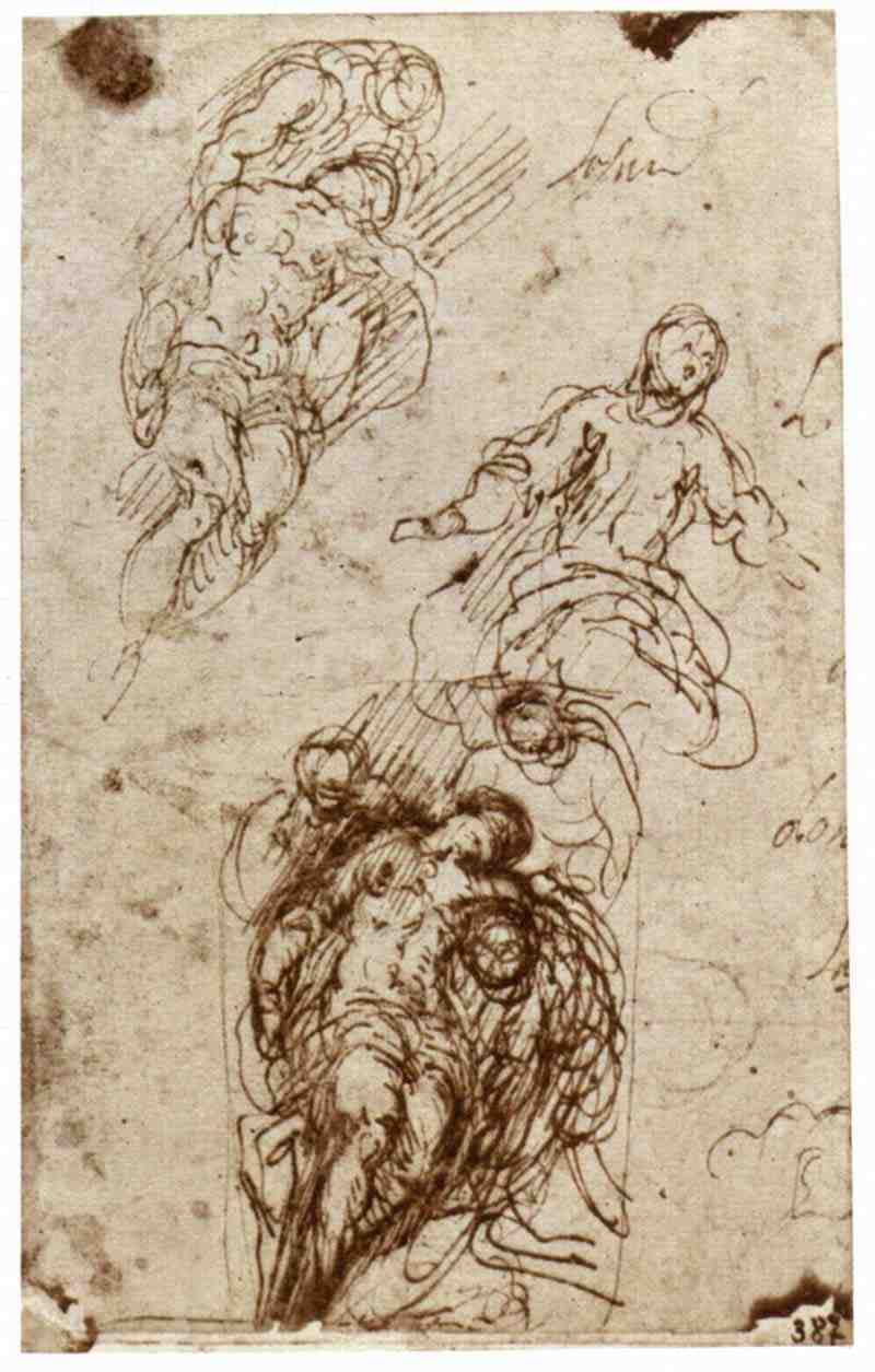 Sketches for a Pietà. Palma il Giovane