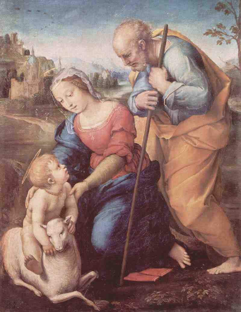 The Holy Family with a Lamb, Raphael