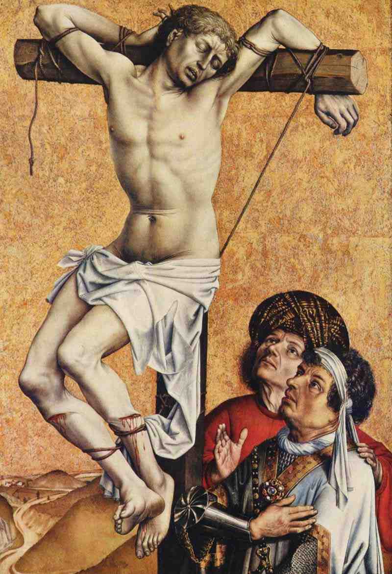 The thief on the cross Gesinas, fragment, Robert Campin