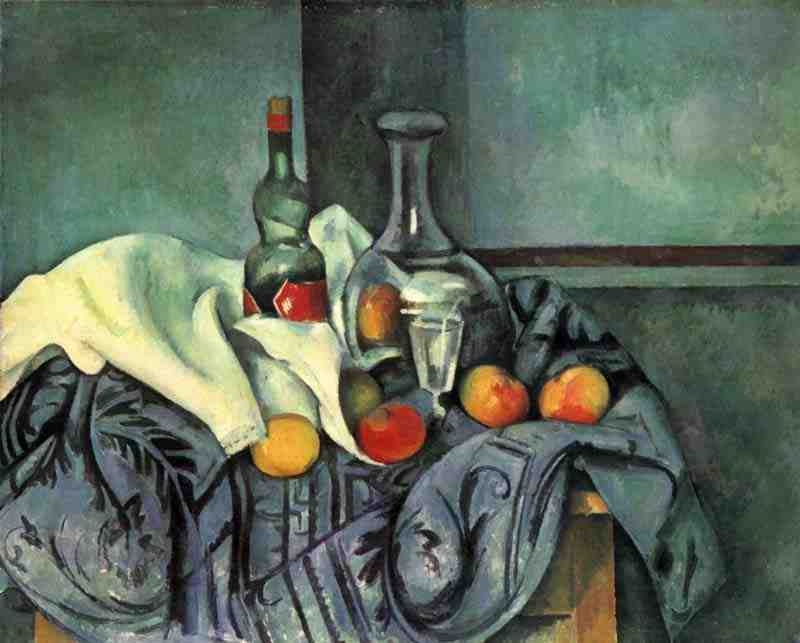 Still life, peppermint bottle, Paul Cezanne