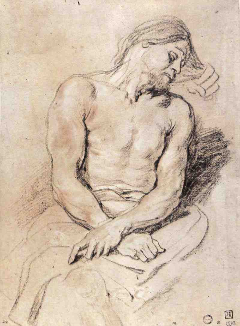 Figure Study for a Christ Crowned with Thorns, Anthony van Dyck