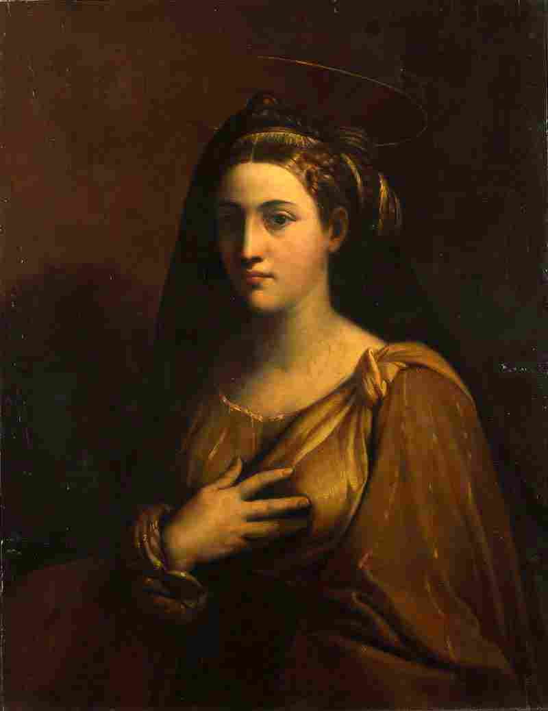 A Female Saint. Italian, Ferrarese or Bolognese follower of Raphael