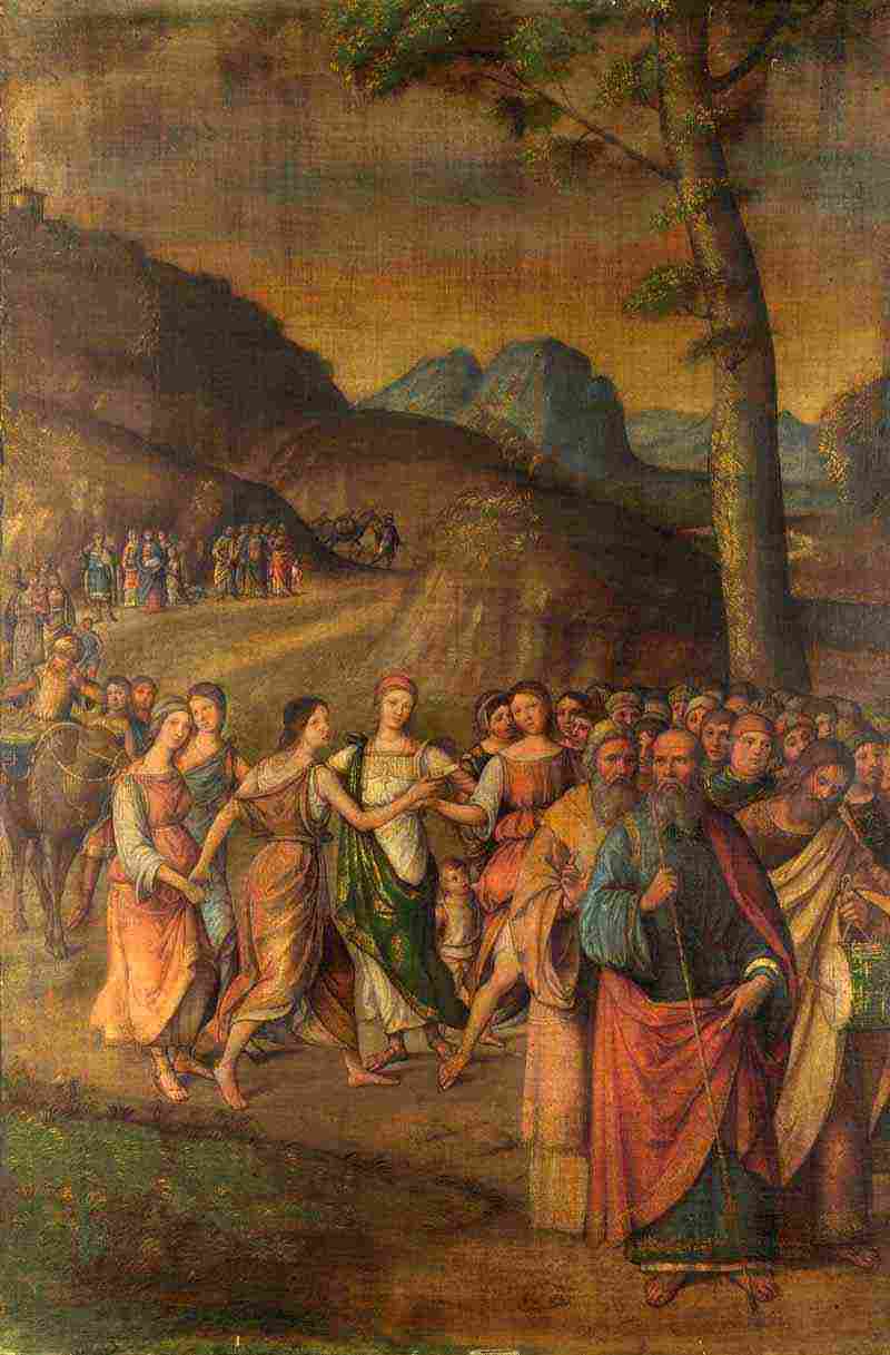 The Story of Moses (The Dance of Miriam). Lorenzo Costa