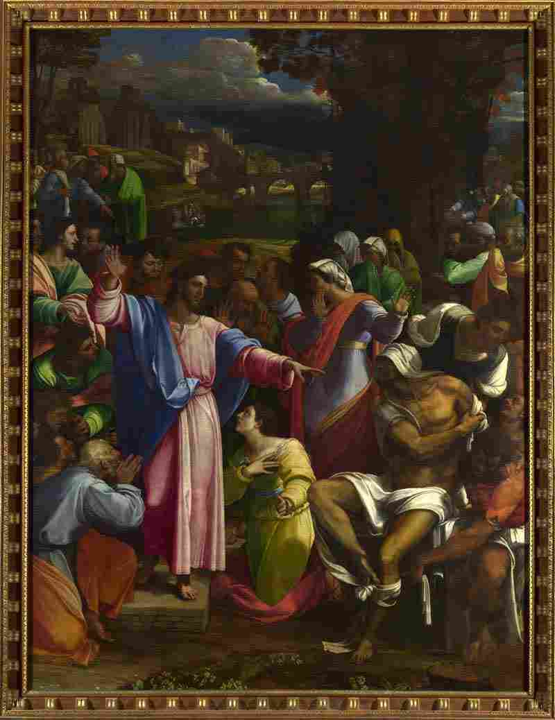 The Raising of Lazarus . Sebastiano del Piombo