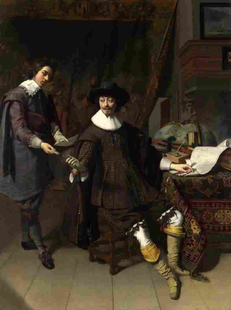Portrait of Constantijn Huygens and his Clerk. Thomas de Keyser
