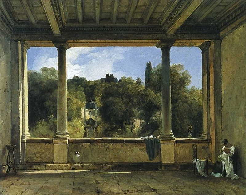 View from the Upper Loggia of the Villa Aldobrandini at Frascati. Nicolas-Didier Boguet