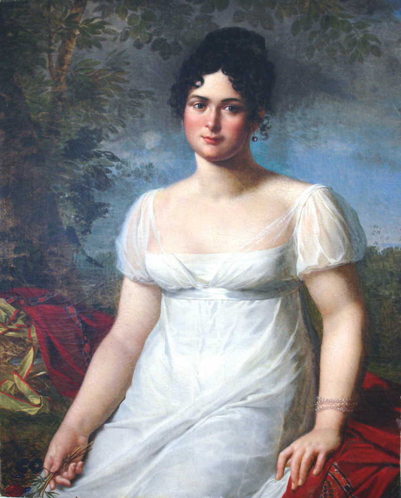 Portrait of woman in a white Empire dress , Nicolas-Didier Boguet
