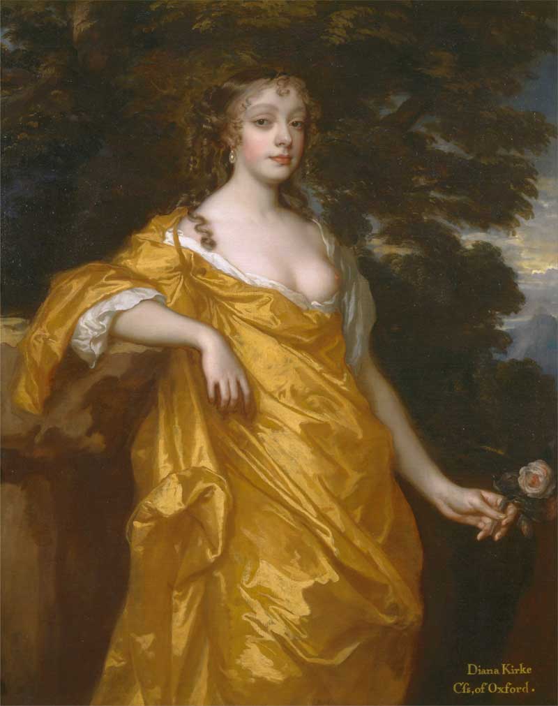 Diana Kirke, later Countess of Oxford. Sir Peter Lely 