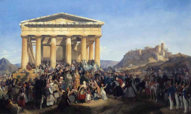 The Entry of King Othon of Greece in Athens . Peter von Hess
