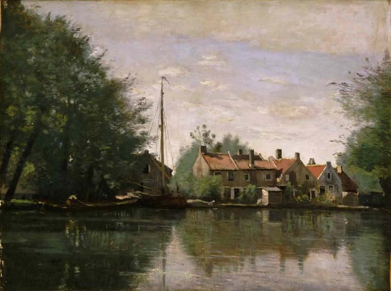 View in Holland. Jean-Baptiste-Camille Corot