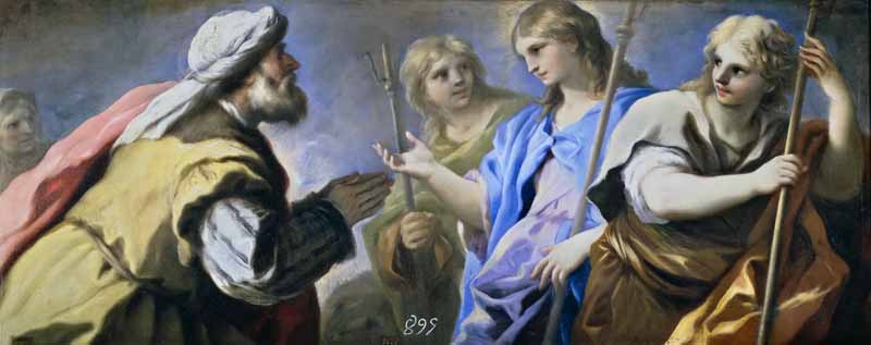Abraham and the three angels. Luca Giordano