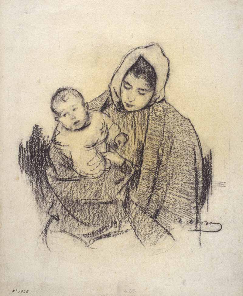 Woman and child, Ramon Casas